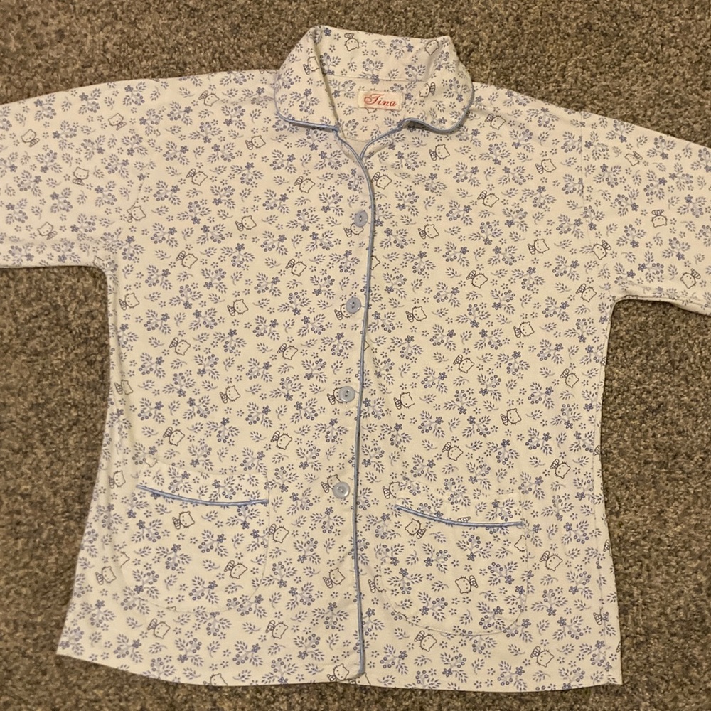 Floral Button-Up Pajama Top